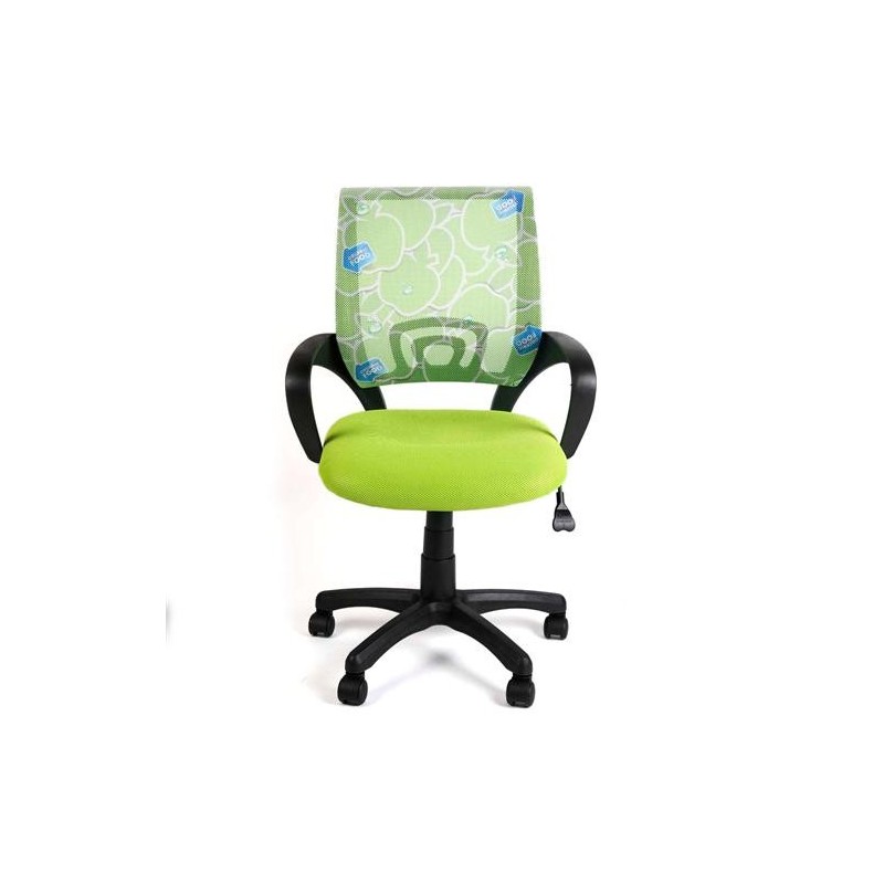 Silla de oficina VISTO JUNIOR diseño juvenil, asiento acolchado, en morado