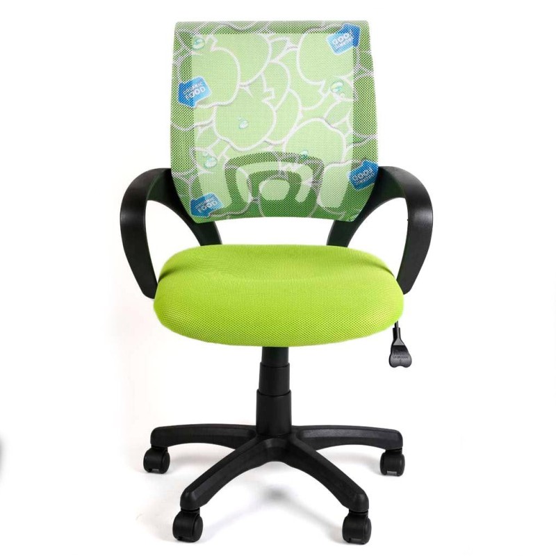Silla de oficina VISTO JUNIOR diseño juvenil, asiento acolchado, en morado