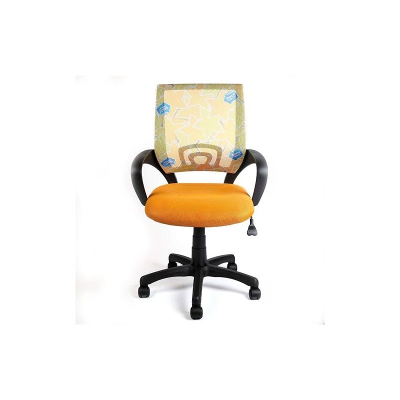 Silla de oficina VISTO JUNIOR diseño juvenil, asiento acolchado, en morado