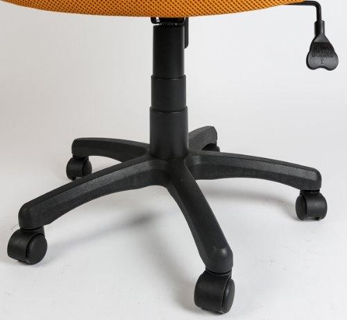 Silla de Oficina VISTO JUNIOR, respaldo en malla con motivos en color, gran Acolchado, Color Morado