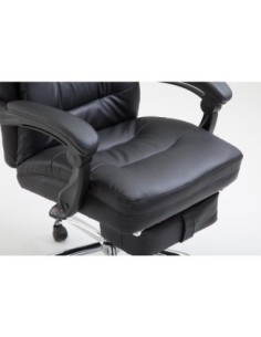 REACONDICIONADO Silla Ergonómica ZELIA, soporte lumbar acolchado, base de metal, en negro