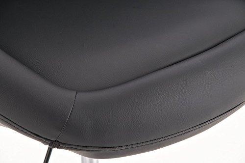 Silla de Diseño VIENA, Gran acolchado, estructura metálica, piel color negro