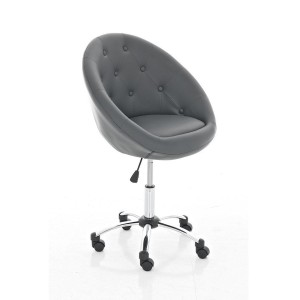 Silla de Diseño VIENA, acolchado, estructura metálica, en piel negro