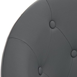 Silla de Diseño VIENA, acolchado, estructura metálica, en piel negro