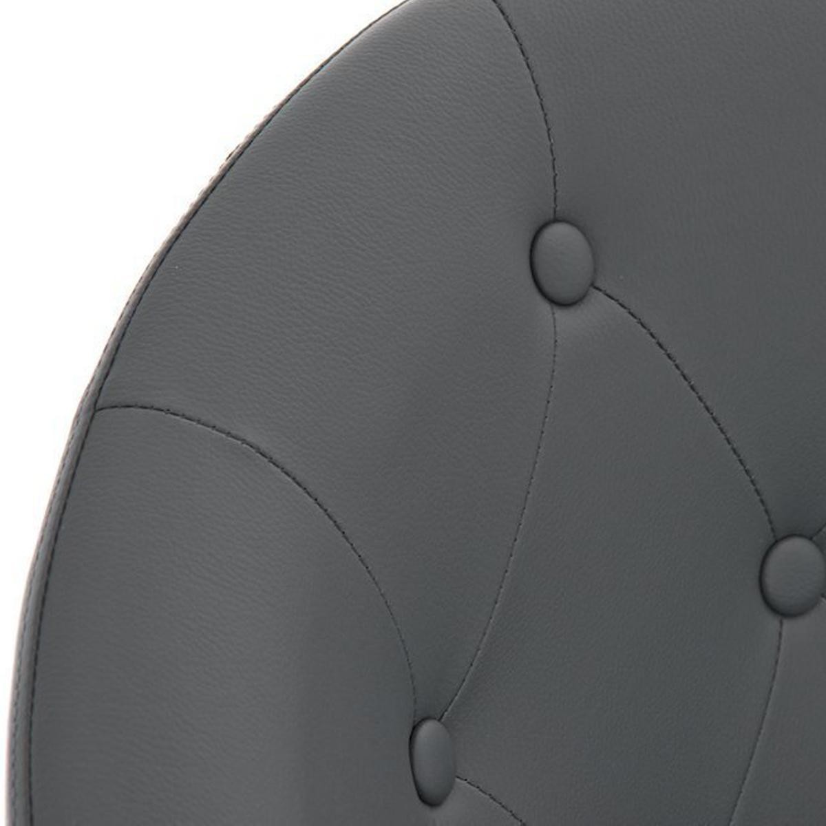 Silla de Diseño VIENA, Gran acolchado, estructura metálica, piel color negro