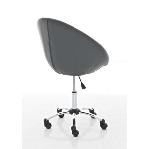 Silla de Diseño VIENA, acolchado, estructura metálica, en piel negro