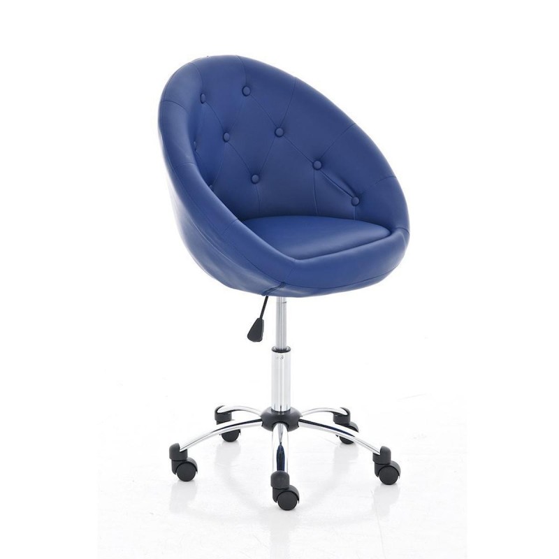Silla de Diseño VIENA, acolchado, estructura metálica, en piel negro