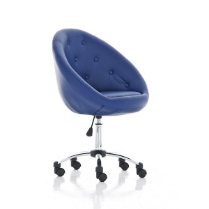 Silla de Diseño VIENA, acolchado, estructura metálica, en piel negro