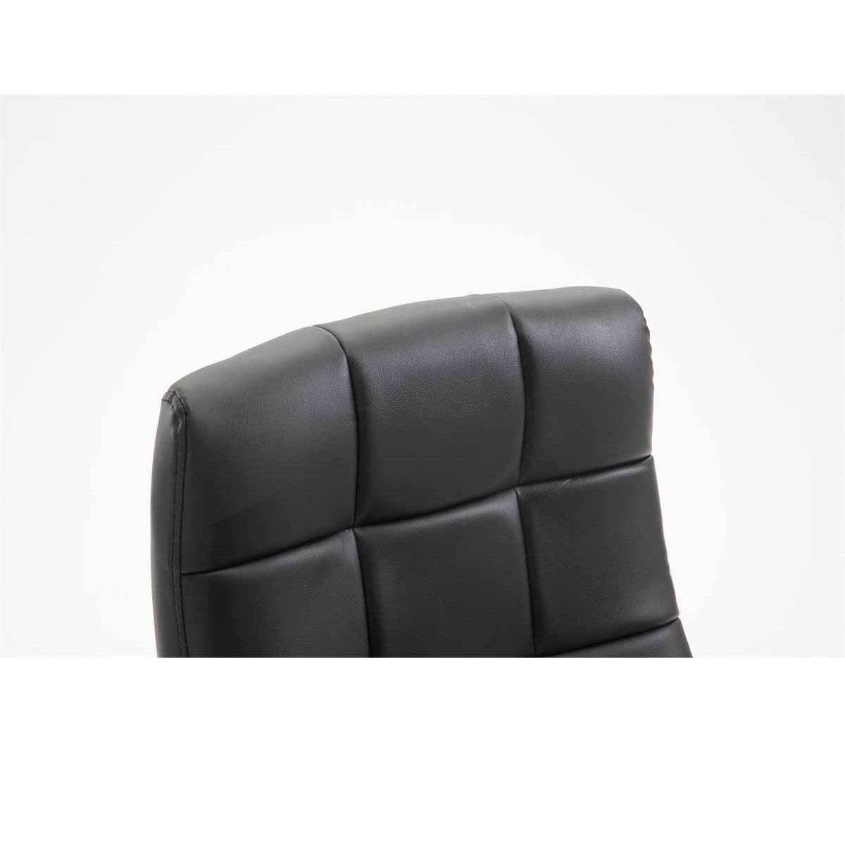 Sillón de oficina LISBOA, Gran calidad, estrucuta metálica, tapizada en piel color Negro