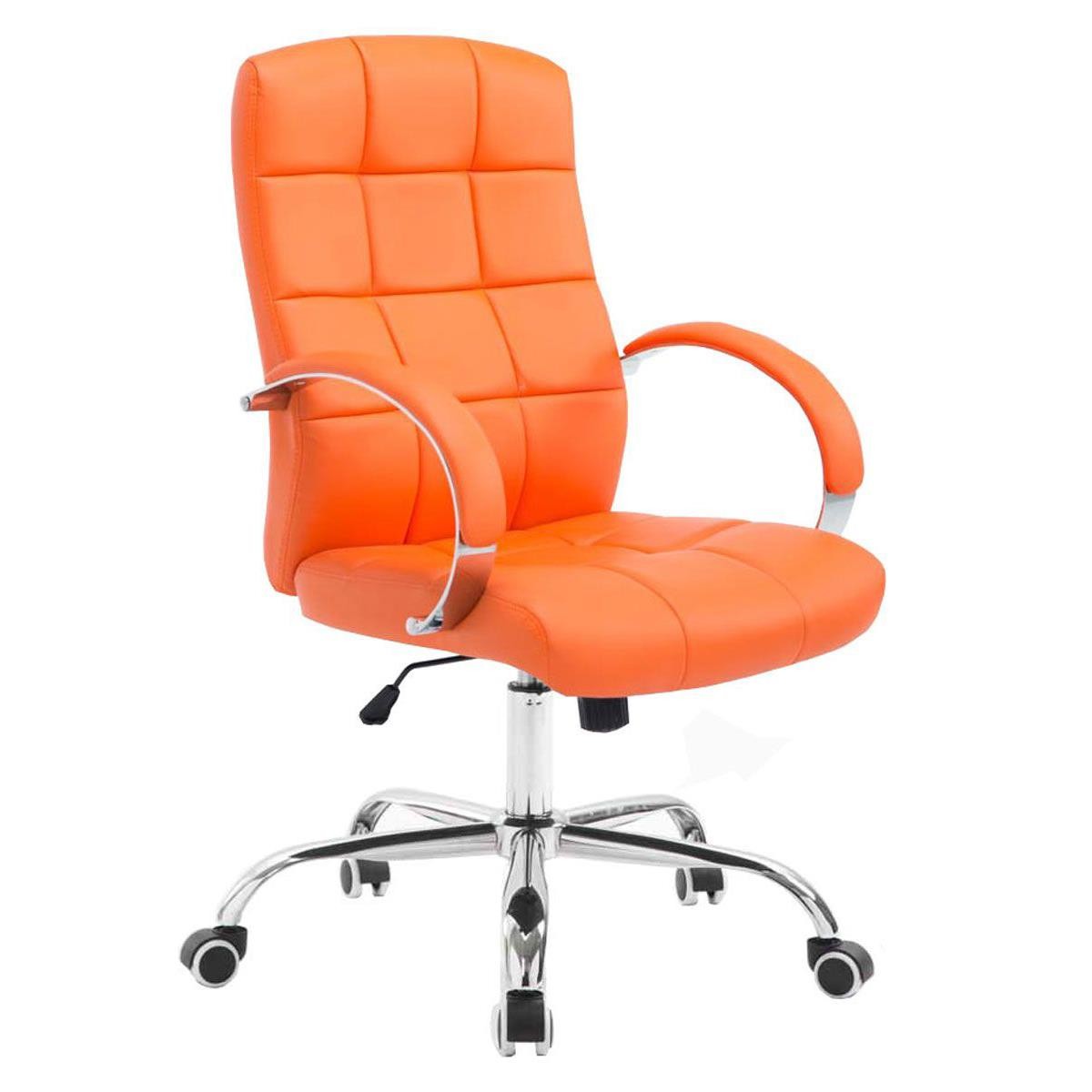 Sillón de oficina LISBOA, Gran calidad, estrucuta metálica, tapizada en piel color Negro
