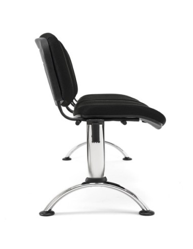REACONDICIONADO Sillón de oficina DIONE, máximo confort con grueso acolchado, en piel negra