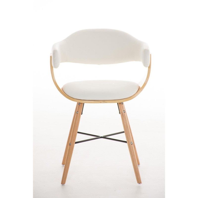 Silla modelo BARRY, gran diseño vanguardista, en madera y piel, color negro