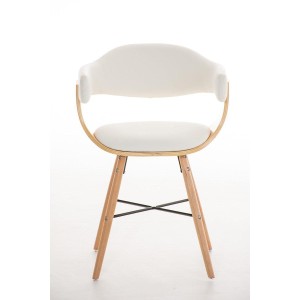 Silla modelo BARRY, gran diseño vanguardista, en madera y piel, color negro