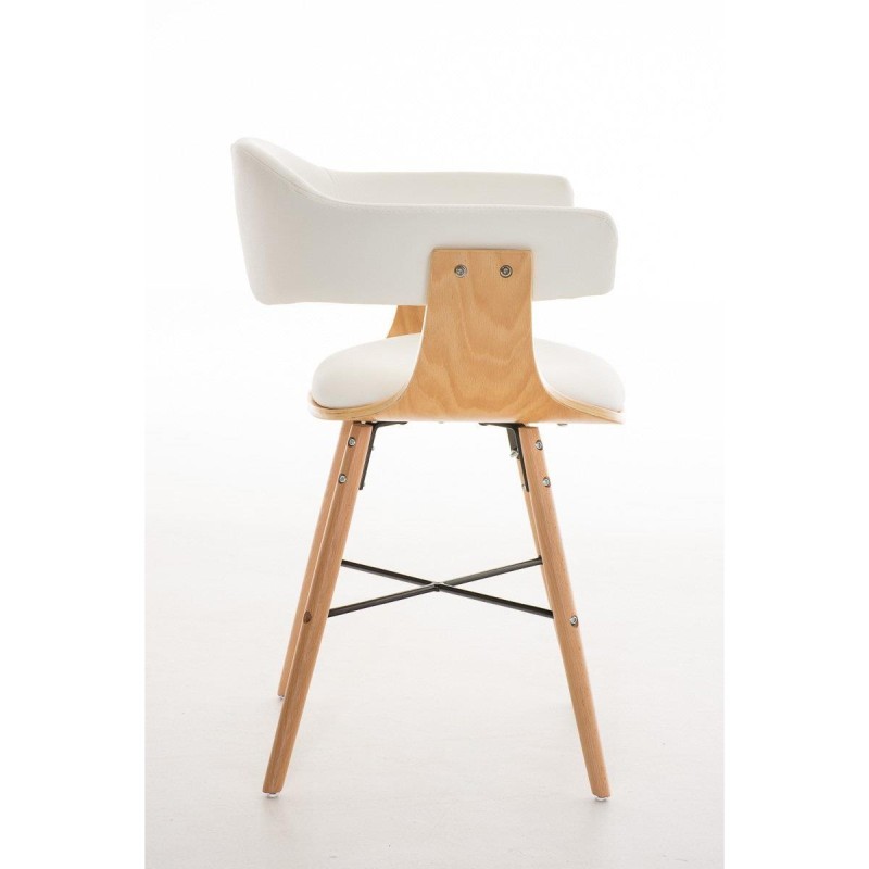 Silla modelo BARRY, gran diseño vanguardista, en madera y piel, color negro
