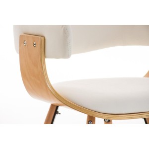 Silla modelo BARRY, gran diseño vanguardista, en madera y piel, color negro