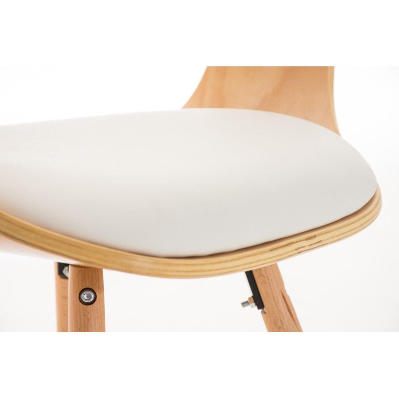 Silla modelo BARRY, gran diseño vanguardista, en madera y piel, color negro