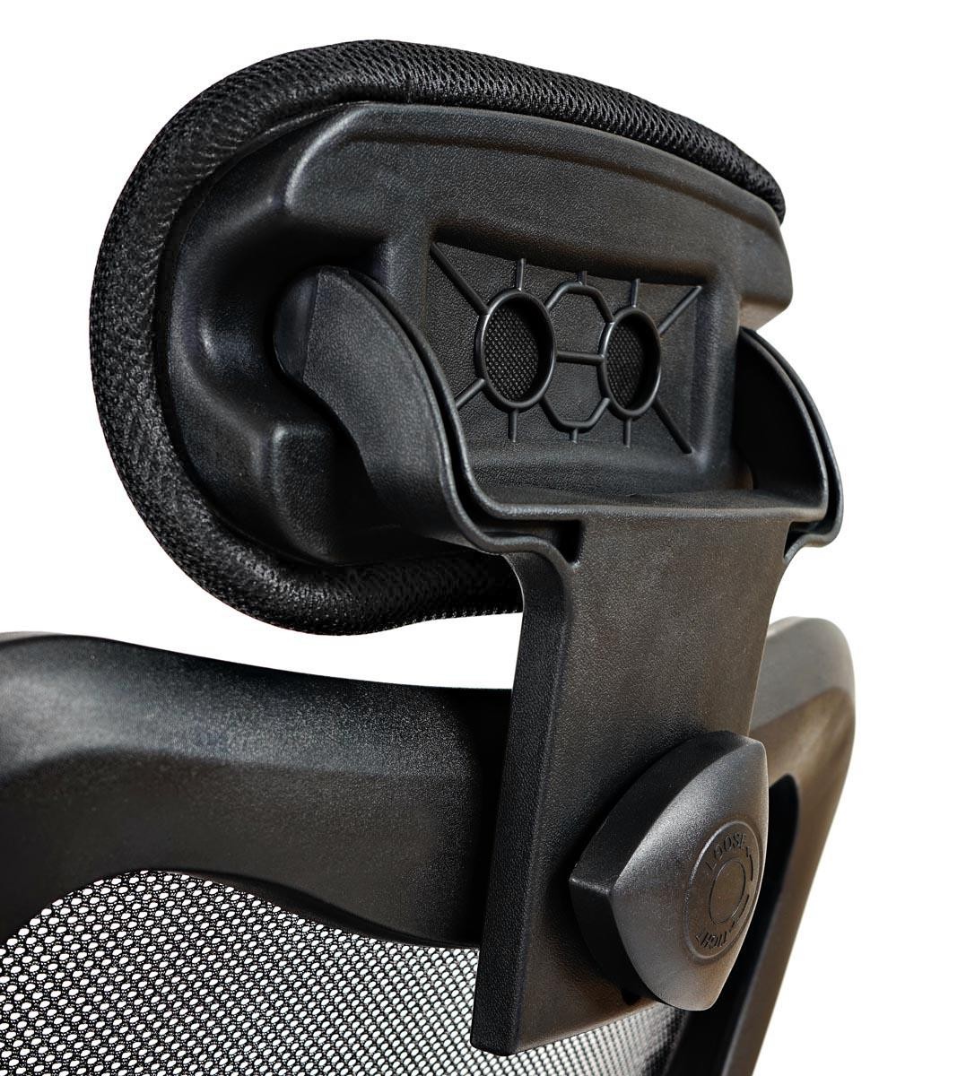 Silla Ergonómica ZELIA, Uso 8 Horas, Soporte Lumbar Acolchado, Estructura Metálica, Color Negro