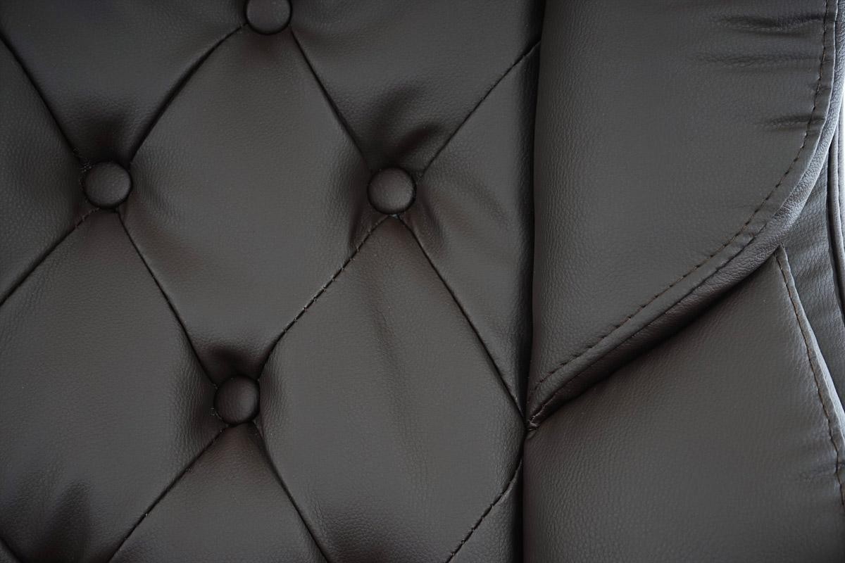 Sillón de Oficina DIONE, Elegante Diseño, Gran Acolchado, Resistente Hasta 150kg, en Piel Negra