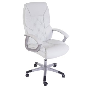 Sillón de oficina DIONE, máximo confort con grueso acolchado, en piel negra