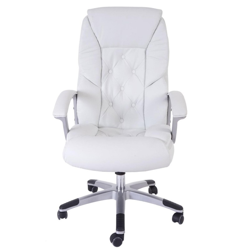 Sillón de oficina DIONE, máximo confort con grueso acolchado, en piel negra