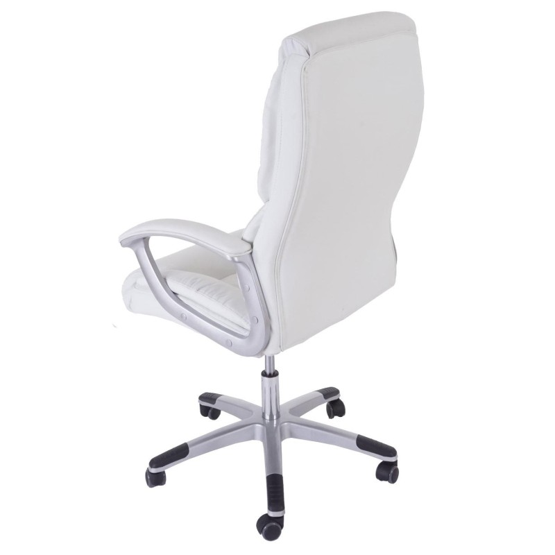 Sillón de oficina DIONE, máximo confort con grueso acolchado, en piel negra