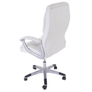 Sillón de oficina DIONE, máximo confort con grueso acolchado, en piel negra