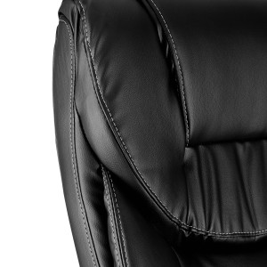 Sillón de oficina BALTIMORE, en piel color negro