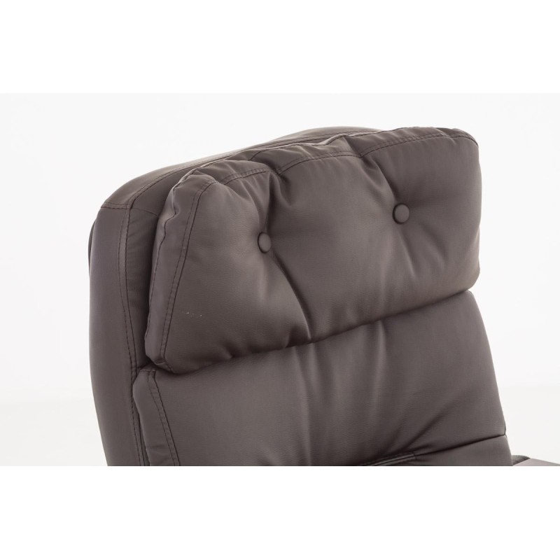 Sillón de oficina TAMPA, gran acolchado, reclinable, piel color negro