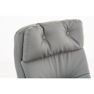 Sillón de oficina TAMPA, gran acolchado, reclinable, piel color negro