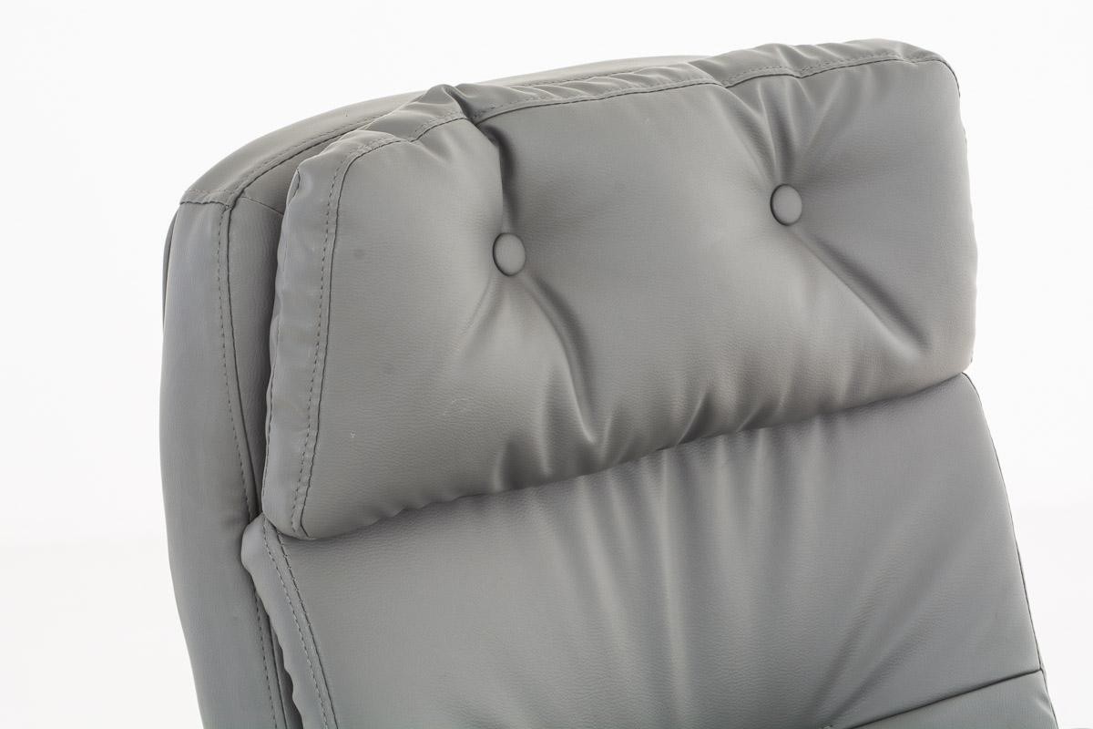 Sillón de oficina TAMPA, gran acolchado, reclinable con palanca, único en madera, piel color negro