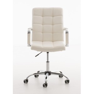 Sillón de oficina BRISTOL, reposabrazos metálicos, piel color Negro