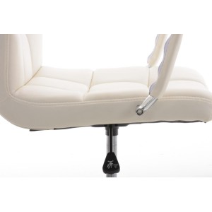Sillón de oficina BRISTOL, reposabrazos metálicos, piel color Negro
