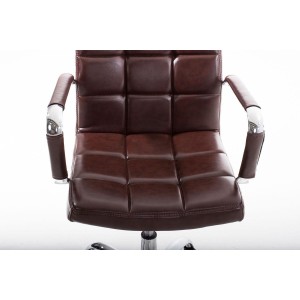 Sillón de oficina BRISTOL, reposabrazos metálicos, piel color Negro