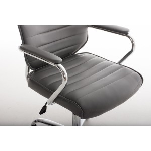 Sillón Ejecutivo modelo RENO, estructura metal, en piel color Negro