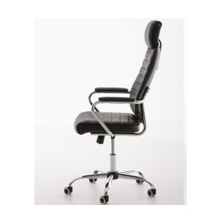 Sillón Ejecutivo modelo RENO, estructura metal, en piel color Negro 2