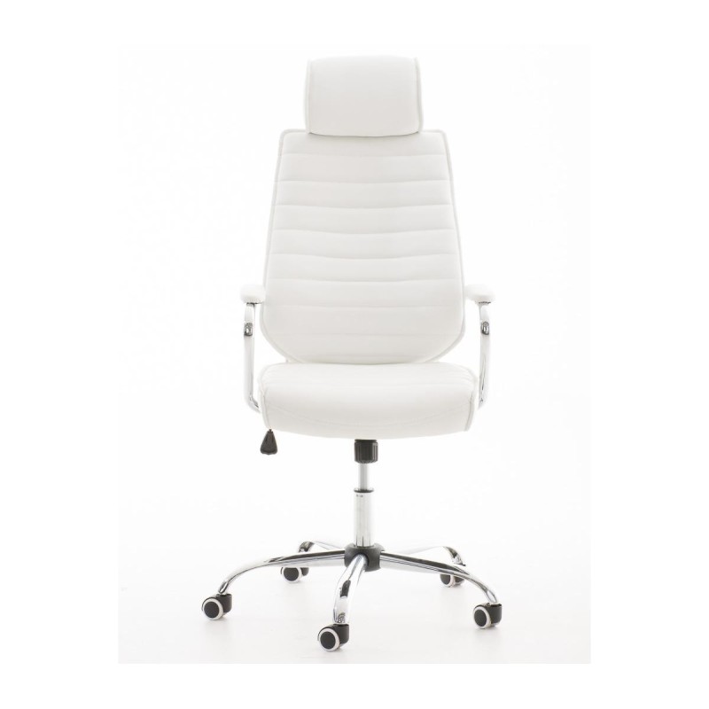 Sillón Ejecutivo modelo RENO, estructura metal, en piel color Negro