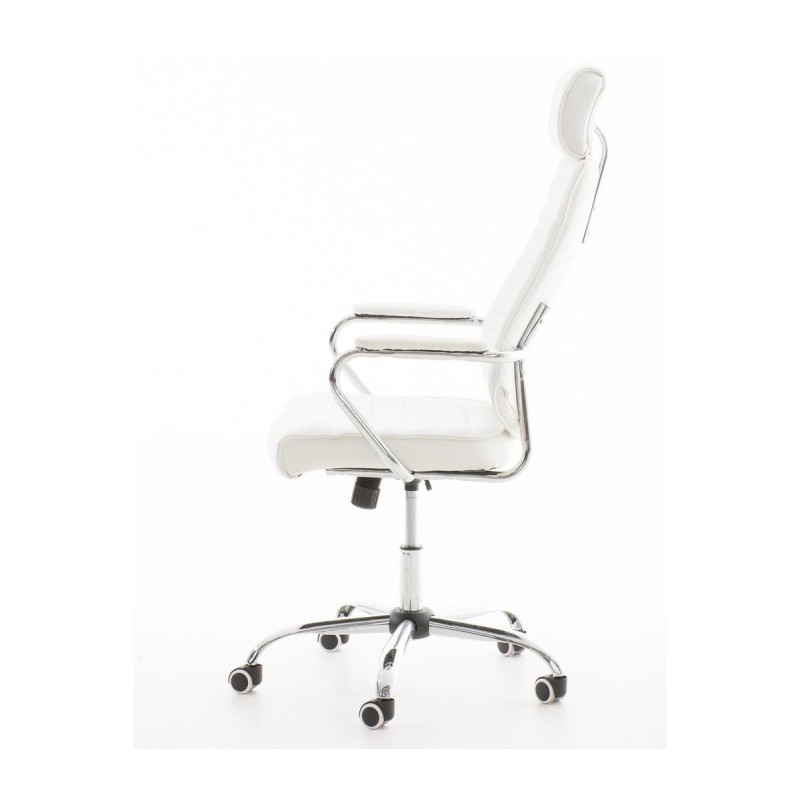Sillón Ejecutivo modelo RENO, estructura metal, en piel color Negro