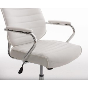 Sillón Ejecutivo modelo RENO, estructura metal, en piel color Negro