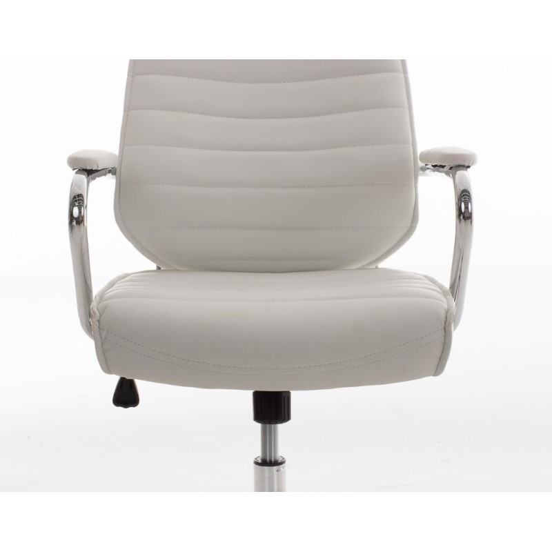 Sillón Ejecutivo modelo RENO, estructura metal, en piel color Negro