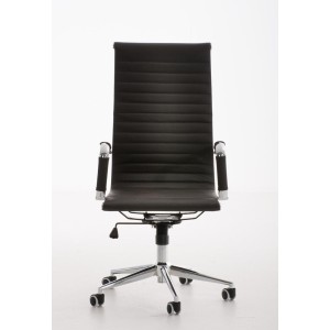 Silla de Oficina ROMA, exclusivo diseño, en piel color Negro