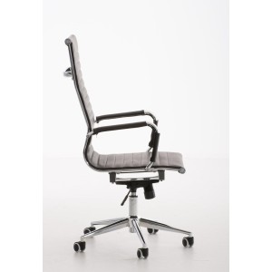Silla de Oficina ROMA, exclusivo diseño, en piel color Negro