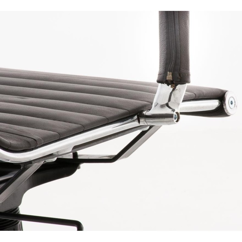 Silla de Oficina ROMA, exclusivo diseño, en piel color Negro