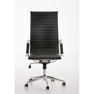 Silla de Oficina ROMA, exclusivo diseño, en piel color Negro 2