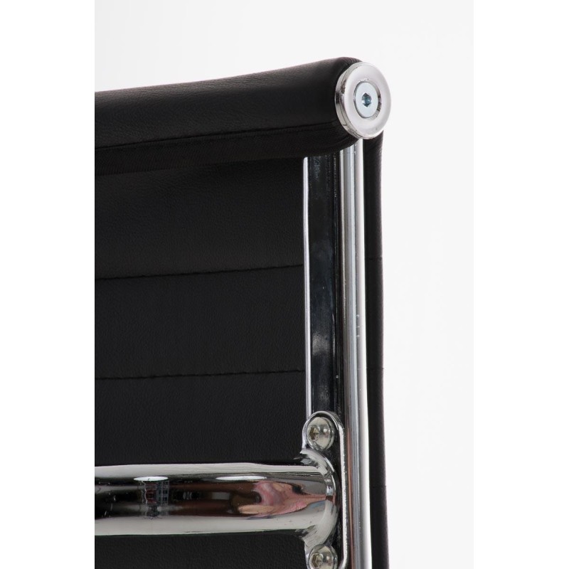 Silla de Oficina ROMA, exclusivo diseño, en piel color Negro