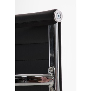 Silla de Oficina ROMA, exclusivo diseño, en piel color Negro