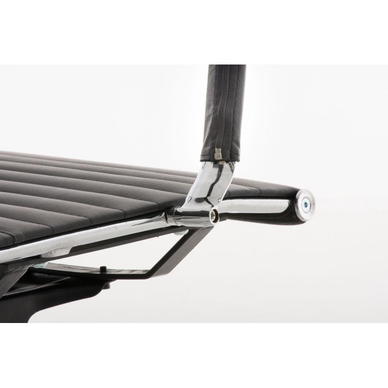 Silla de Oficina ROMA, exclusivo diseño, en piel color Negro