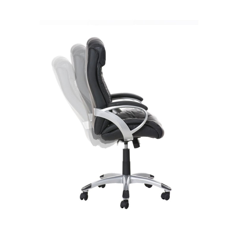 Sillón de oficina GLASGOW, Mecanismo Basculante, En Negro