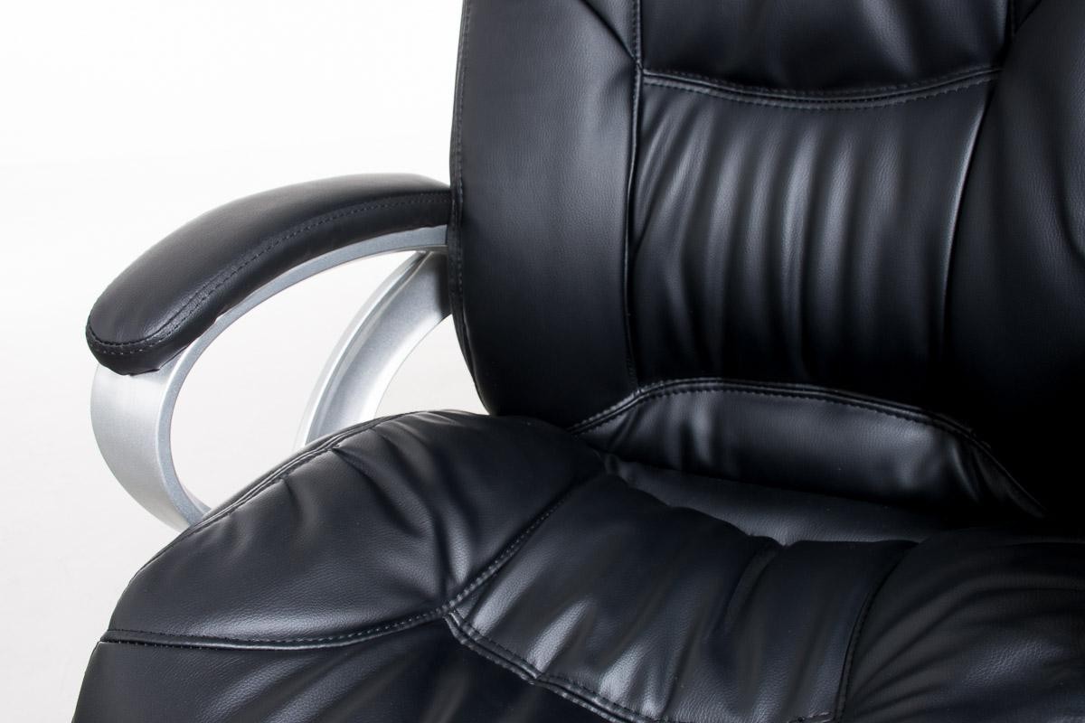 Sillón de oficina GLASGOW, Gran Acolchado, Mecanismo Basculante, Uso diario 4h, En Negro