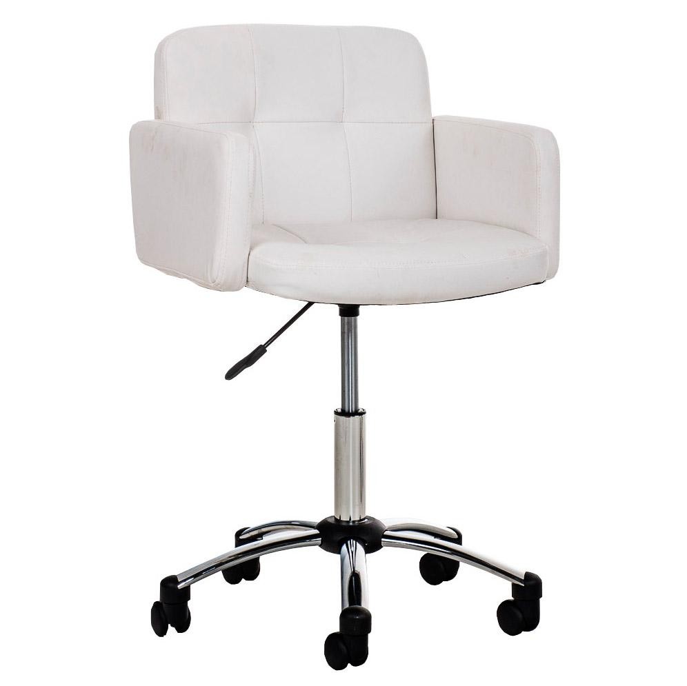 Silla de Diseño PRAGA, gran acolchado, ajustable en altura, tapizada en piel color Negro