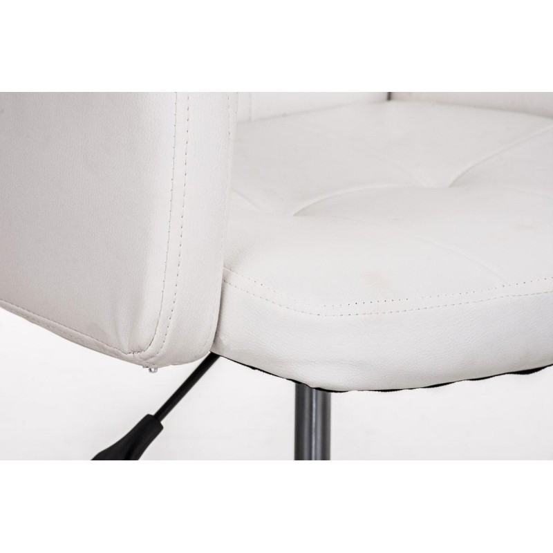 Silla de Diseño PRAGA, gran acolchado, piel color Negro